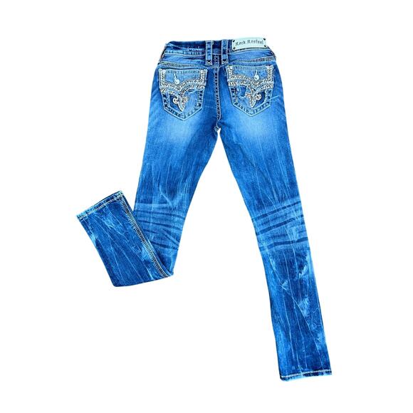 Rock Revival low rise straight jeans size 25x30 - Picture 1 of 4